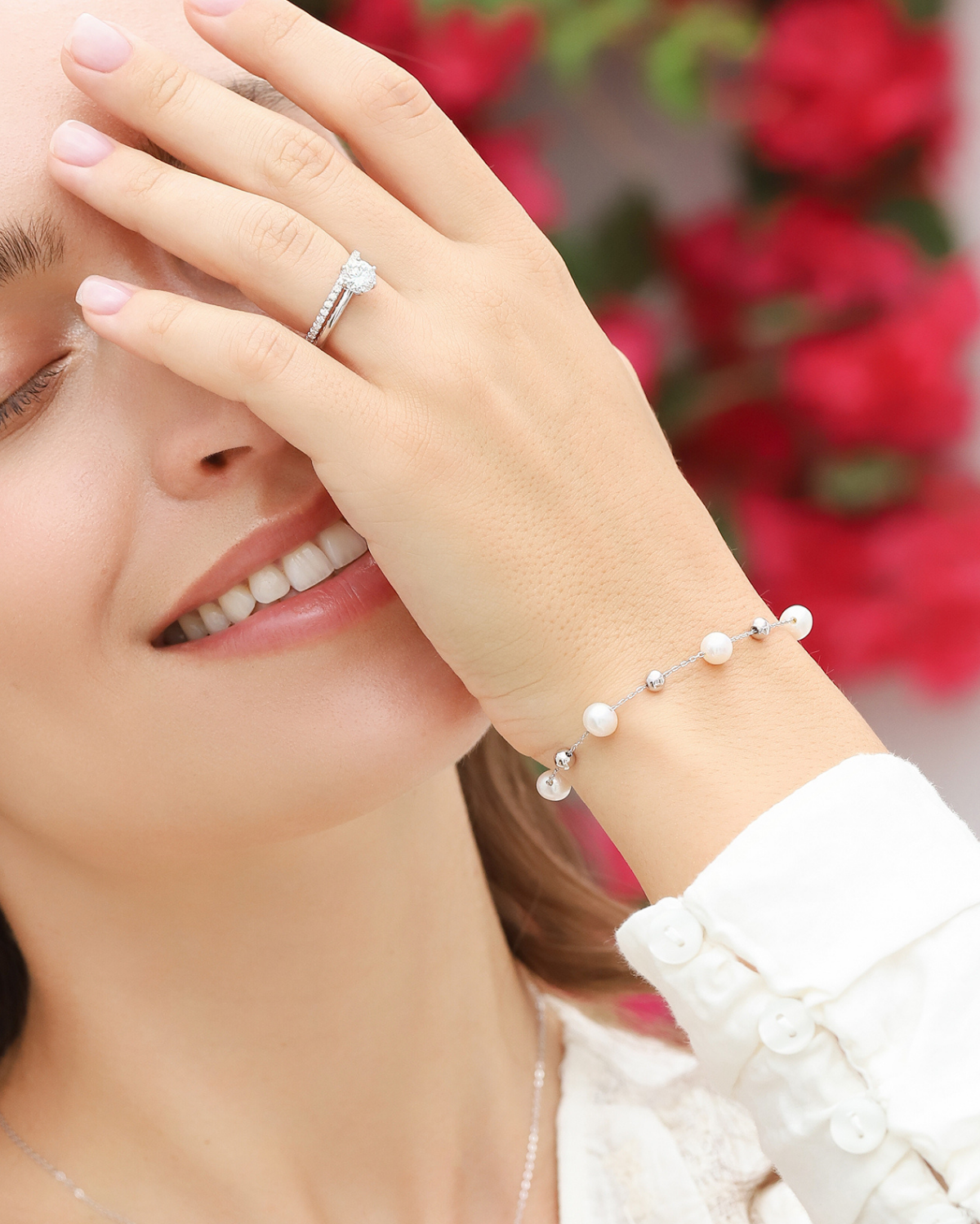 Freshwater Pearl Bracelet in Sterling Silver