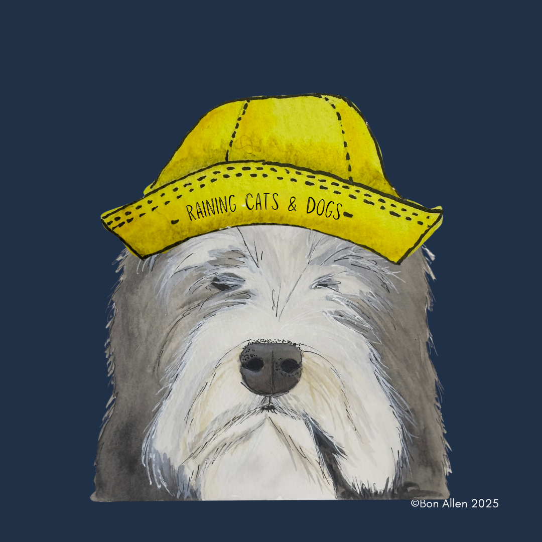 Bearded Collie Golf Umbrella: The Hairicane Handler
