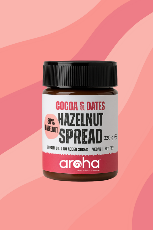 Aroha %80 Hazelnut Spread With Cocoa & Dates, 320 gr