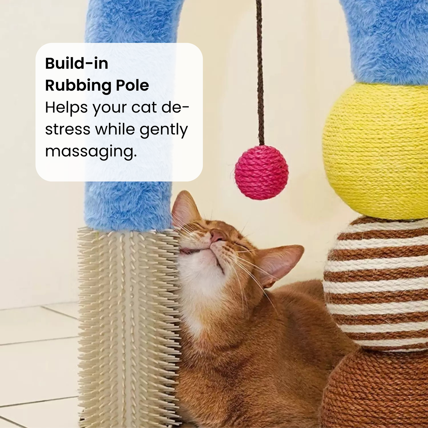 zeze Cat Arch Tree with Balls and Rubbing Pole