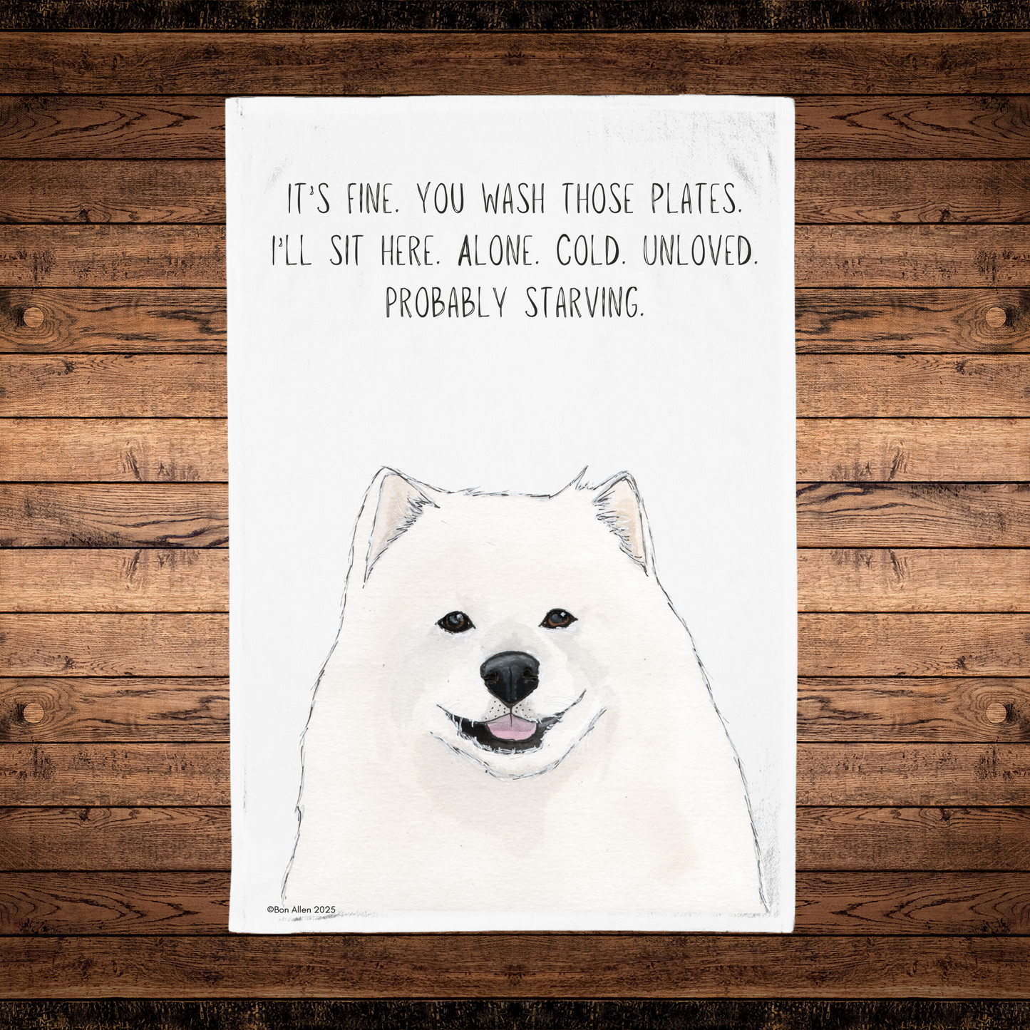 Dish Duty Drama Queen: Samoyed Edition