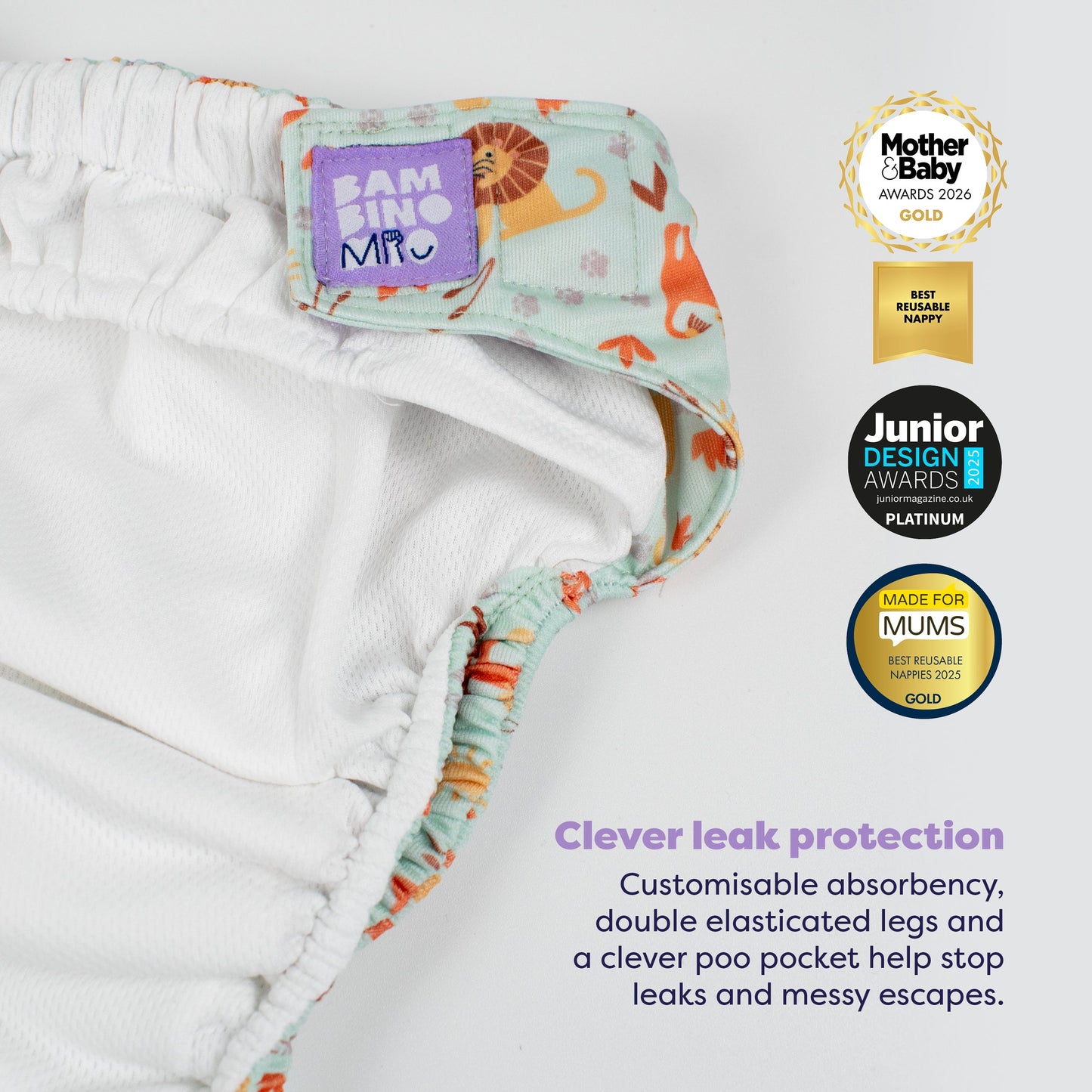 Revolutionary Reusable Nappy in Cool Cats