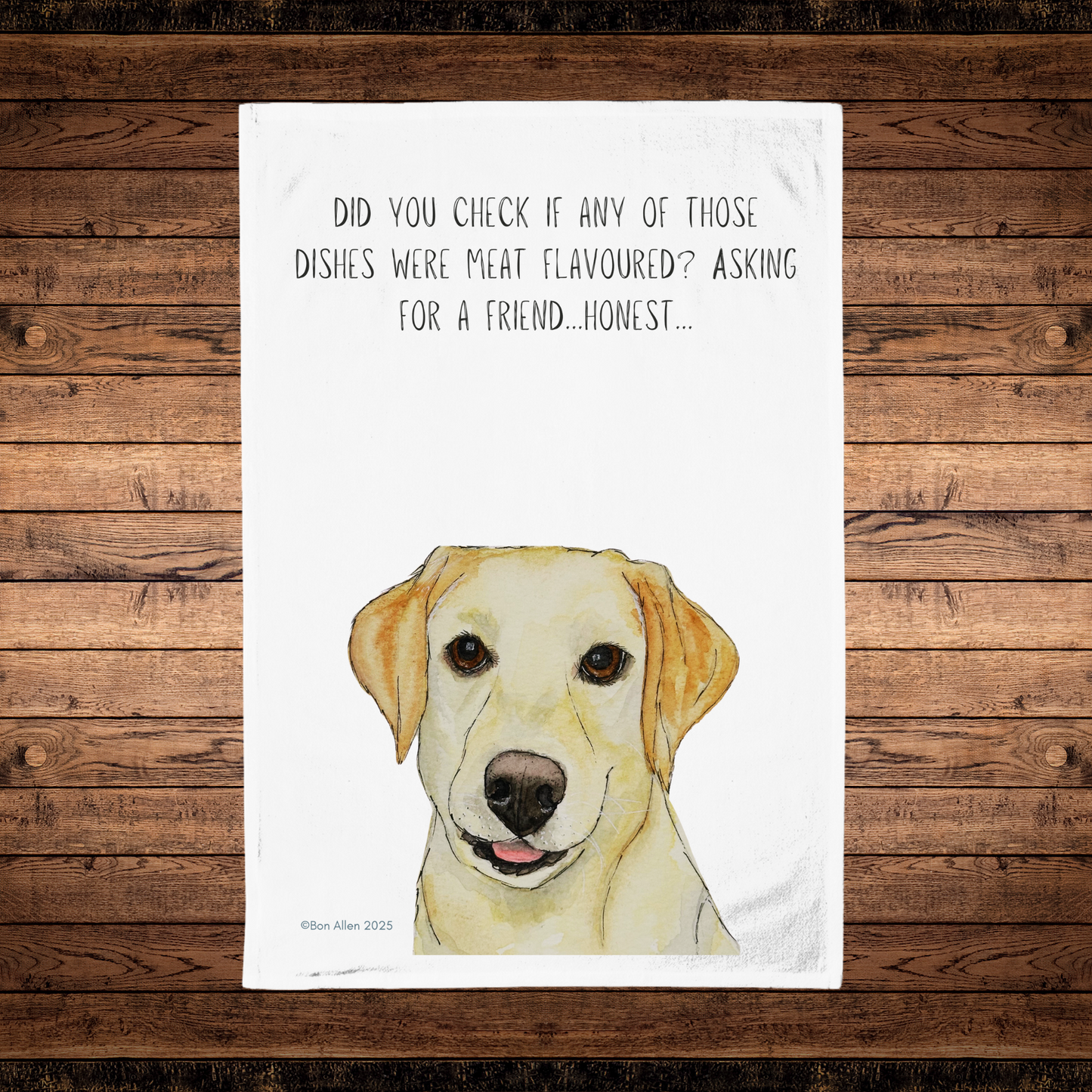 Om Nom Nomnivore Labrador Tea Towel – Wipe, Wag, Repeat!