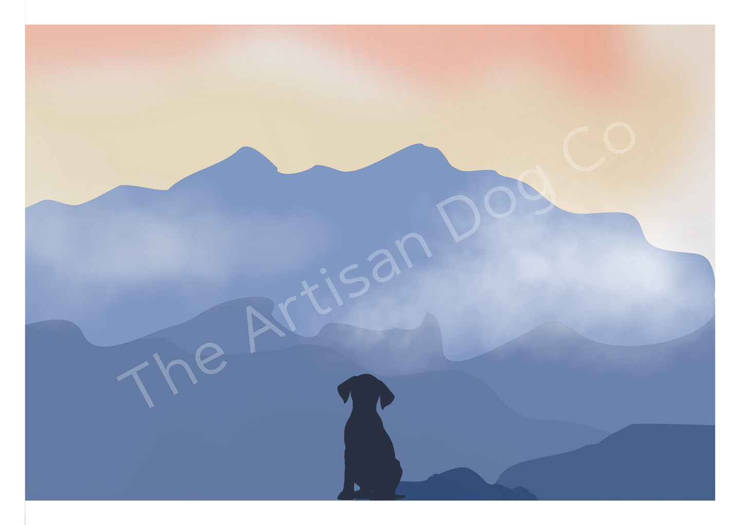 Dog in Nature Prints - different sizes