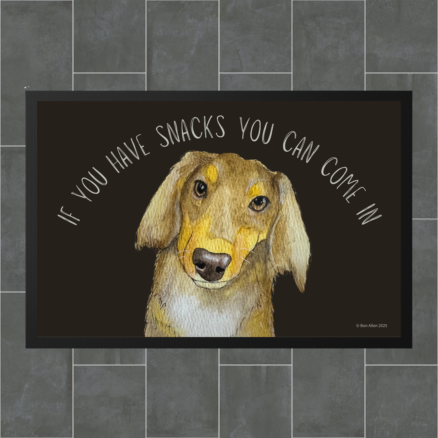 Snacks-Only VIP Access: The Long Haired Dachshund Doormat!