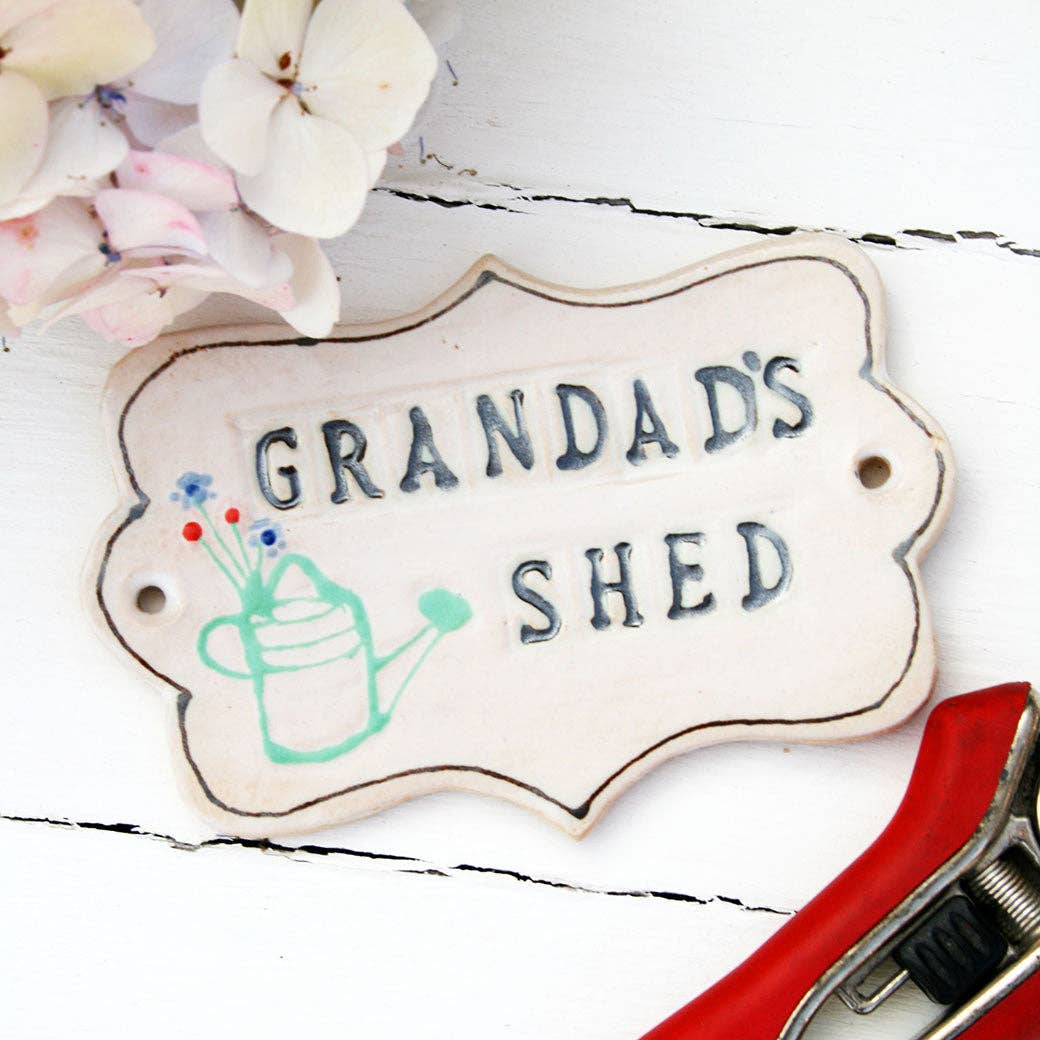 Grandad's Ceramic Shed Sign - Grandparent Gift