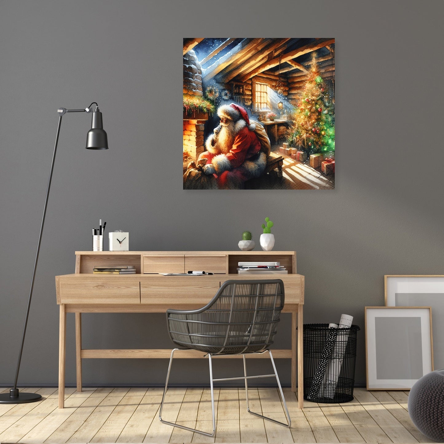 Santa's Serene Solitude Canvas