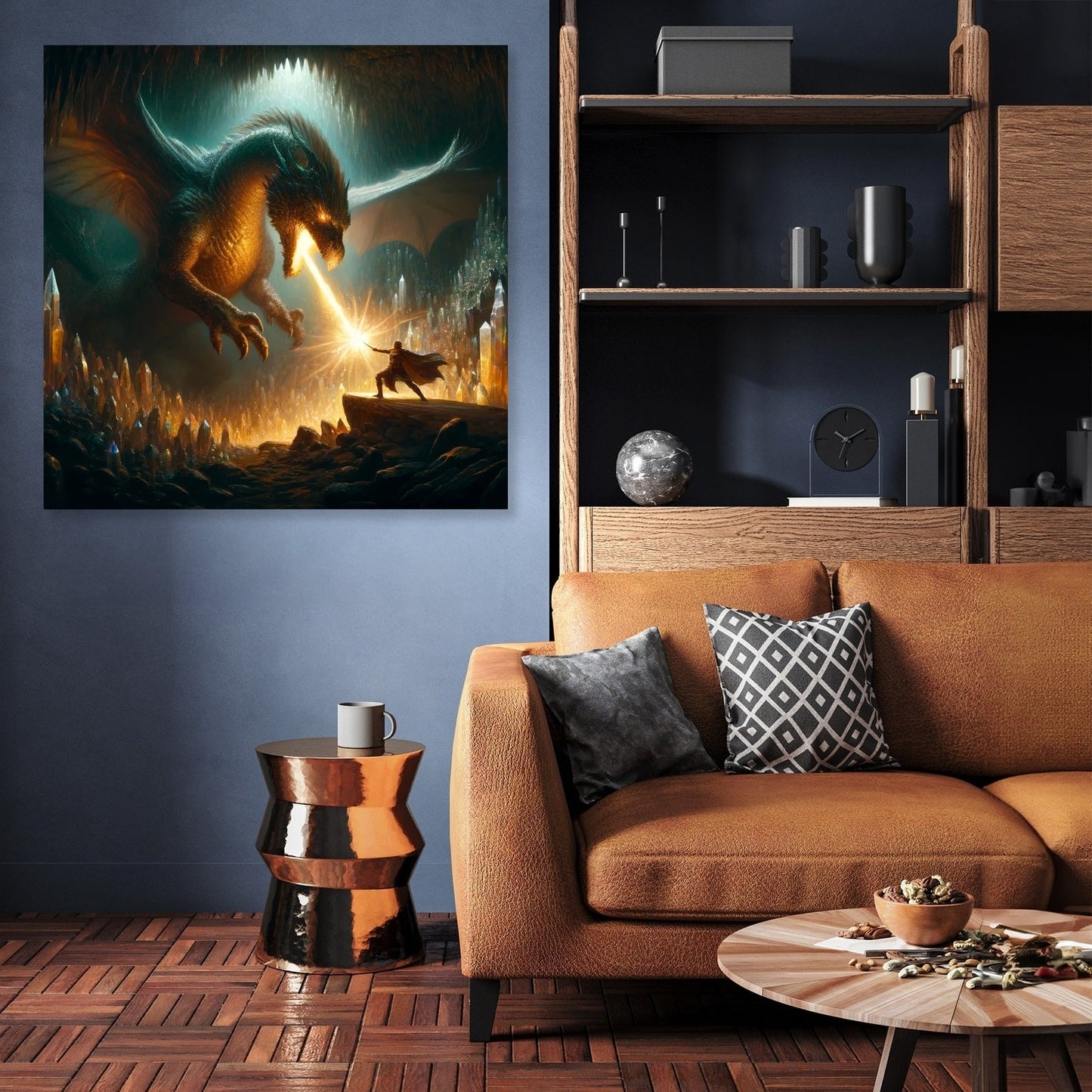 Hero at the Dragon's Lair Canvas