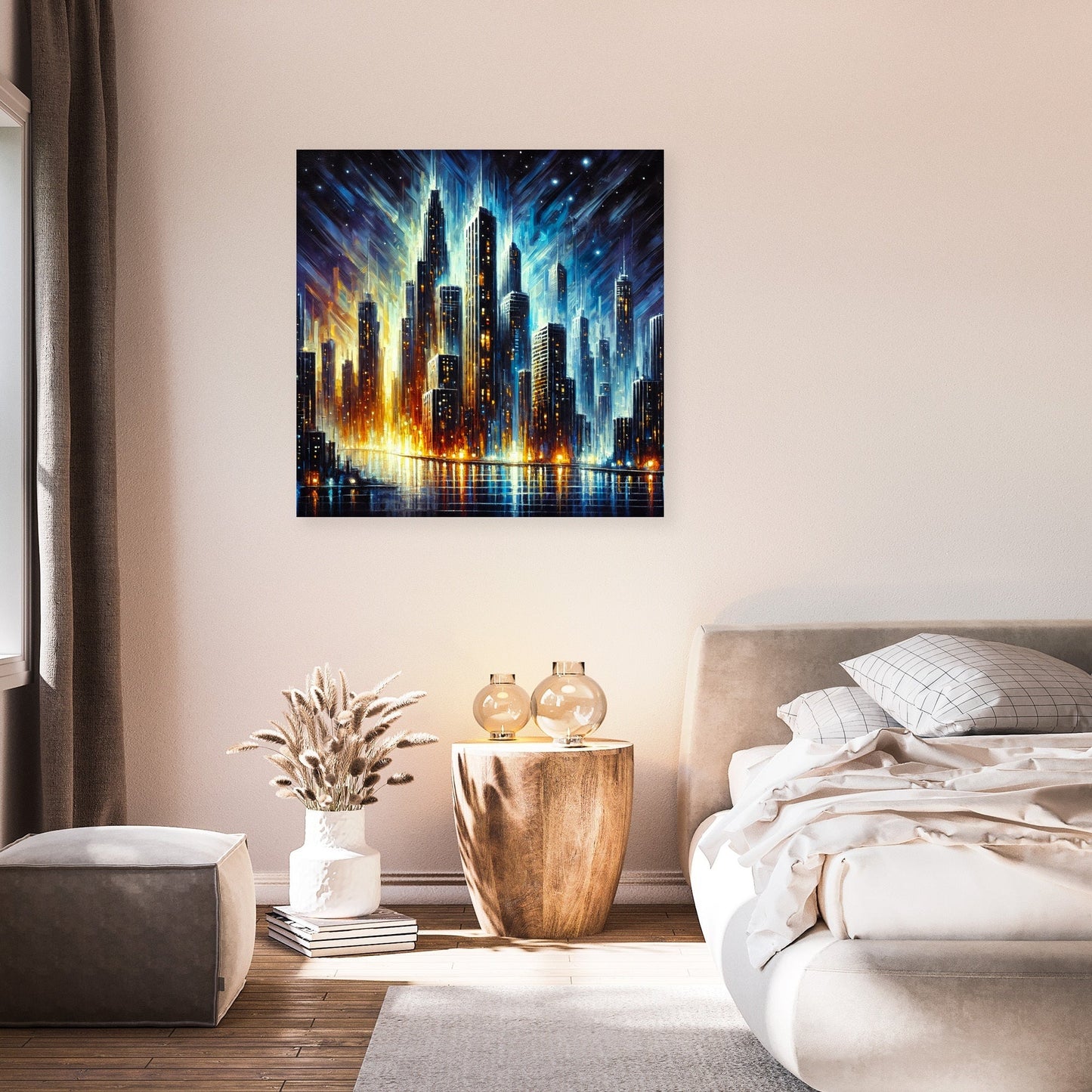 Nocturnal Skyline Canvas