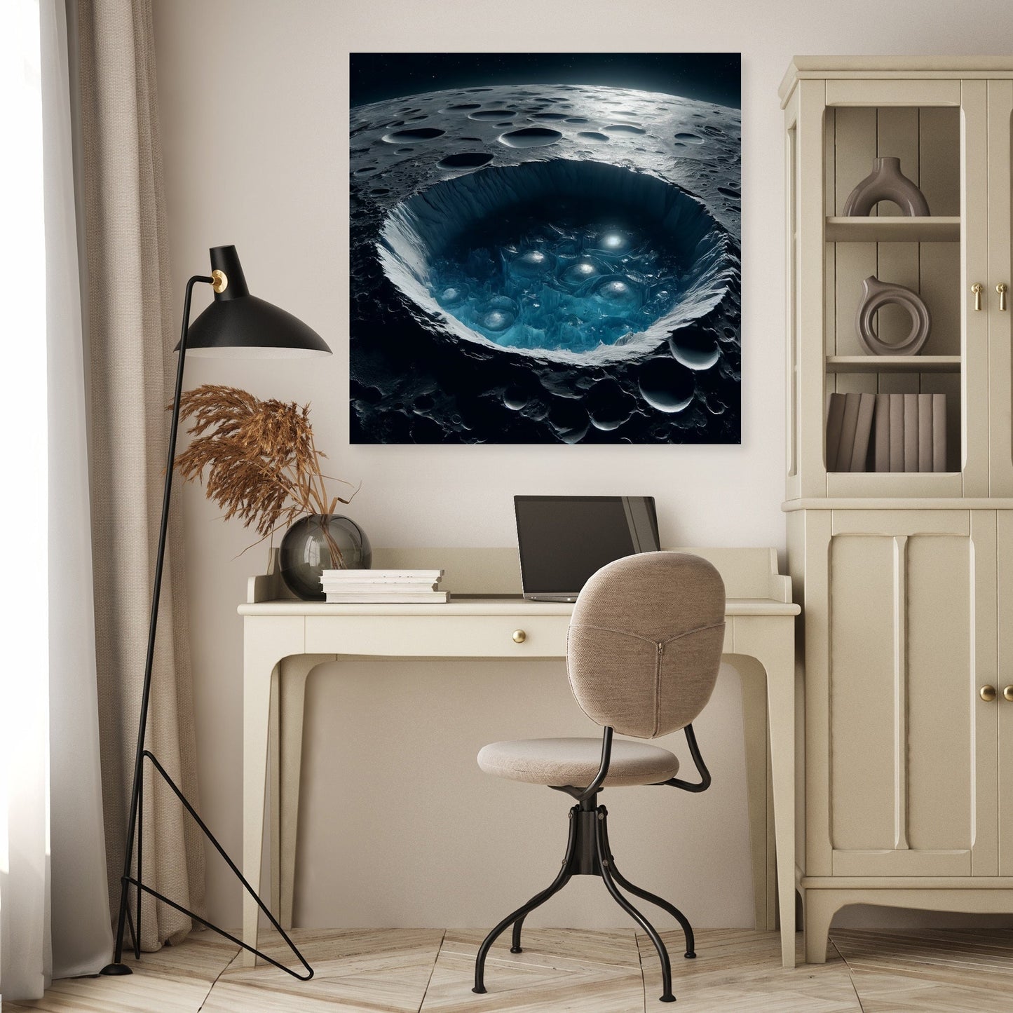Mercury's Polar Ice Mystery Canvas