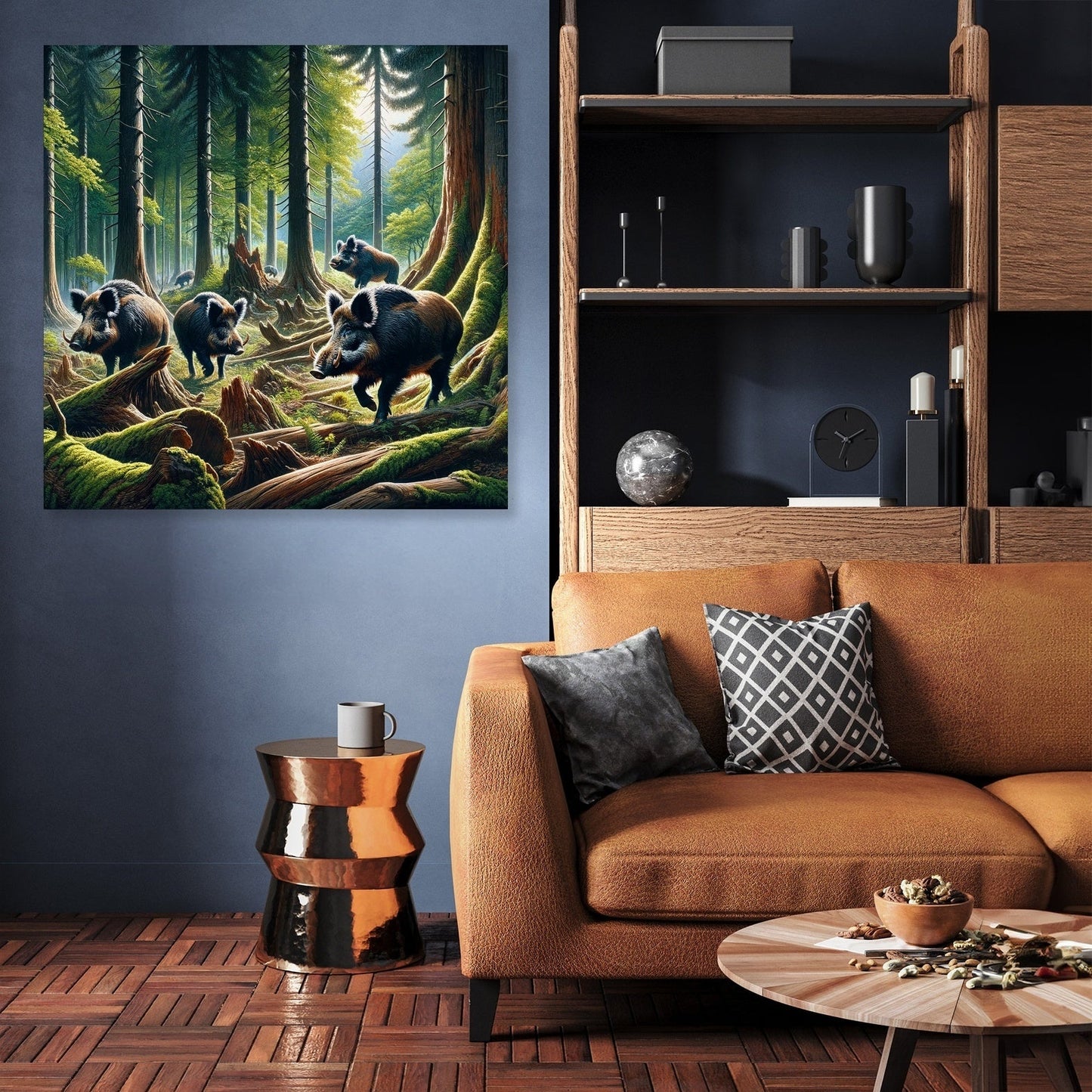 Woodland Boars Canvas