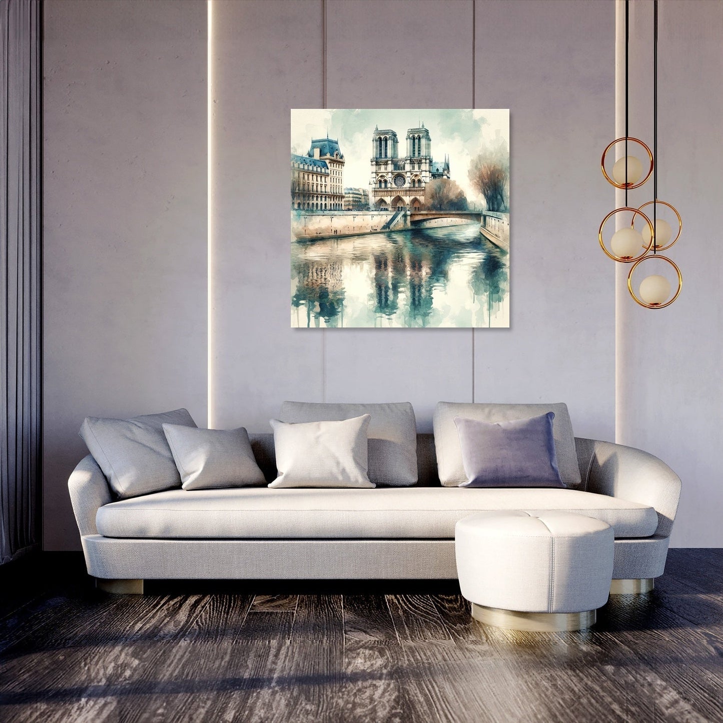 Reflections of Paris Notre-Dame Canvas