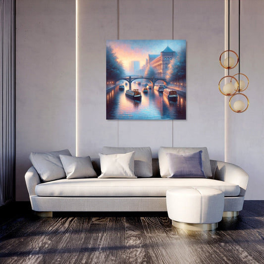 Manchester Castlefield Dusk Canvas