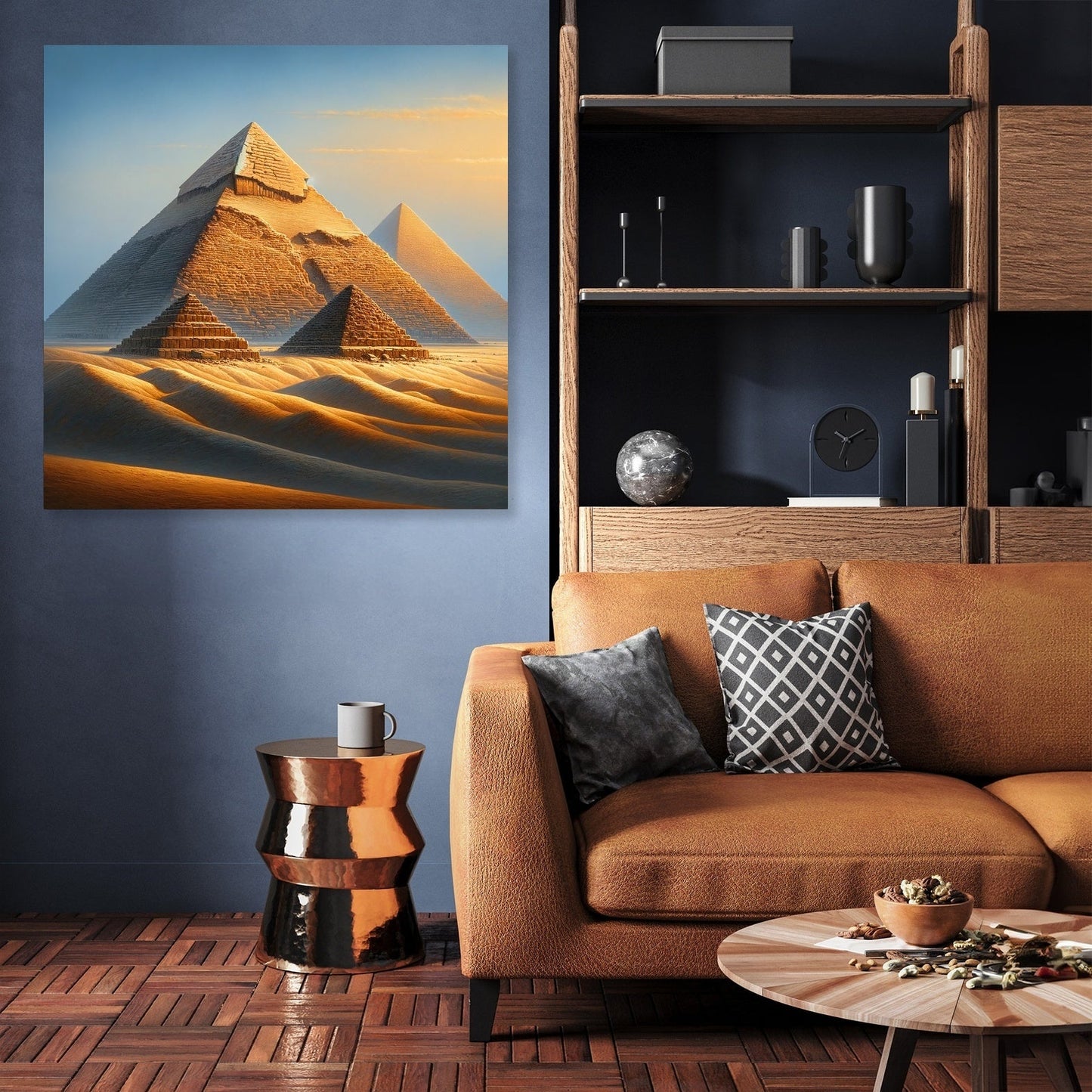 Golden Pyramids Canvas
