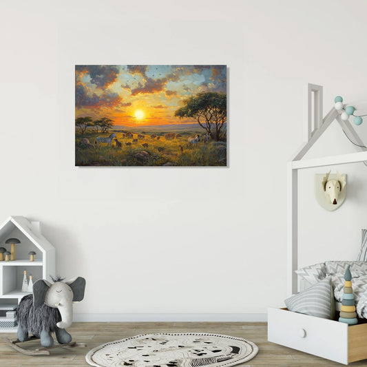 Safari Sunset Canvas