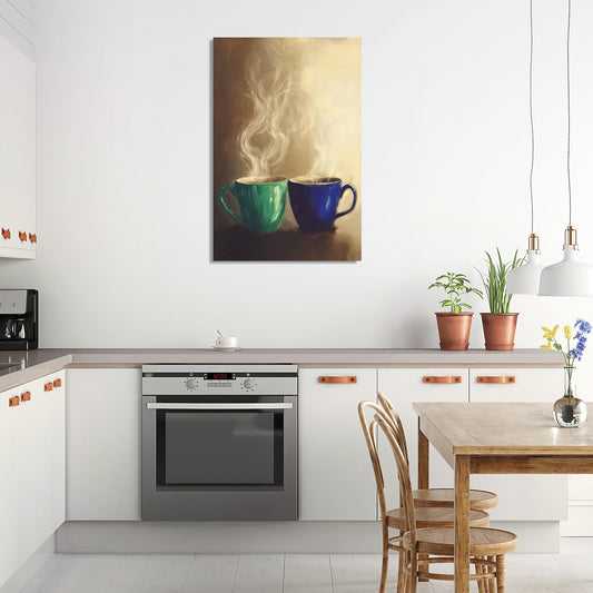 Steaming Cups Canvas
