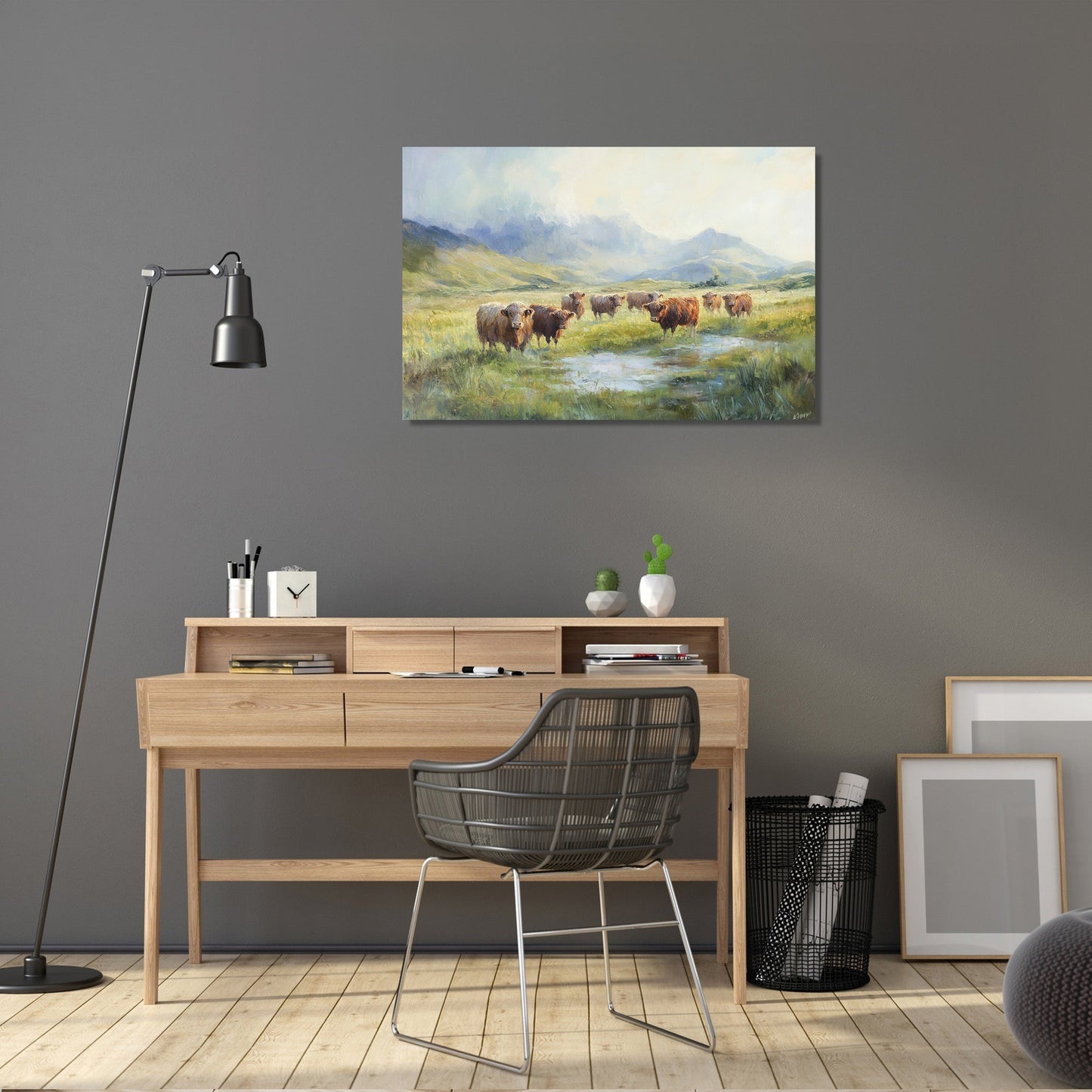 Highland Morning Serenity Canvas