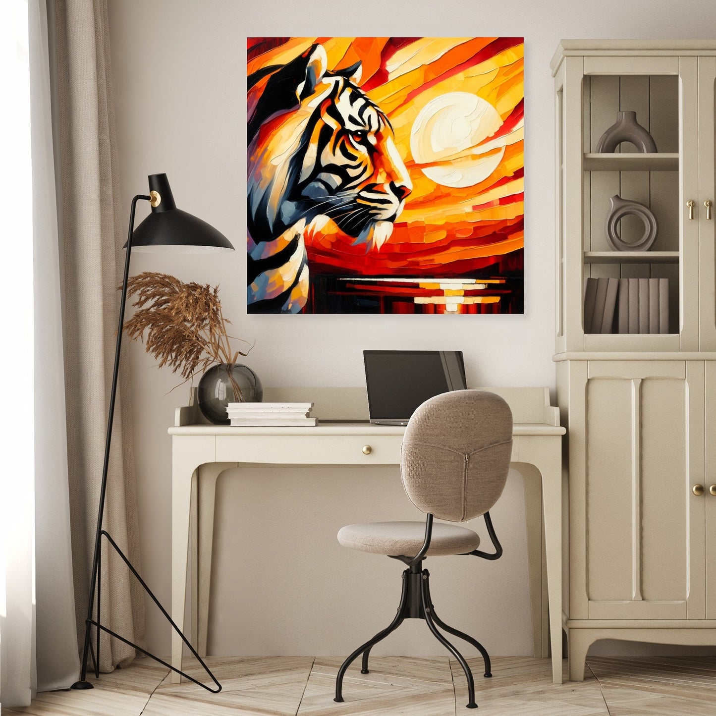 Sunset Tiger Blaze Canvas
