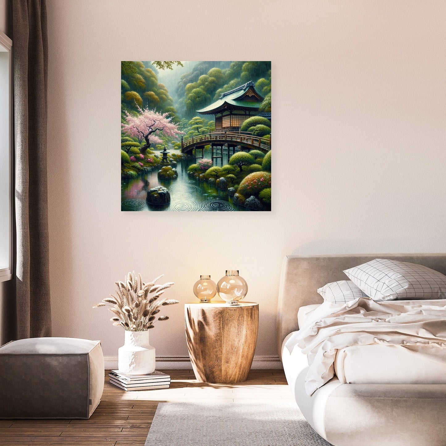Tranquil Rain in Kyoto Canvas
