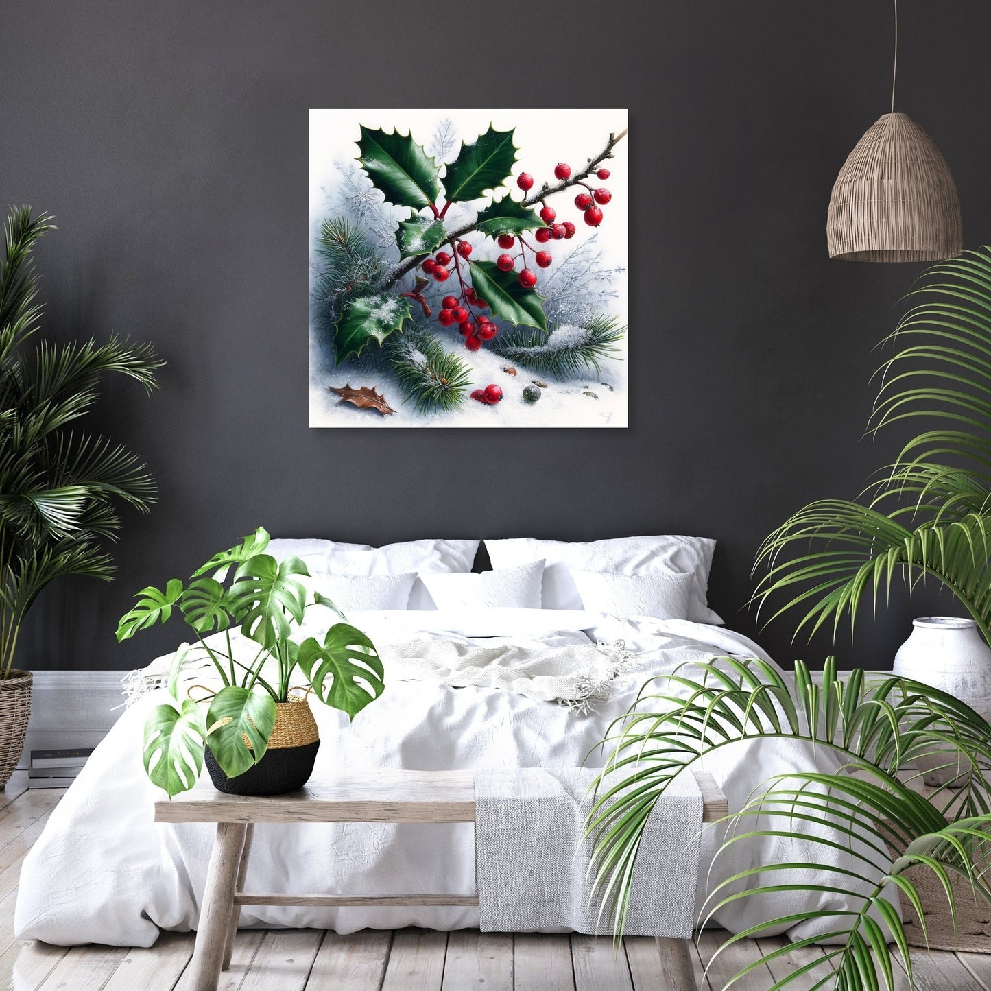 Winter Flora Whisper Canvas