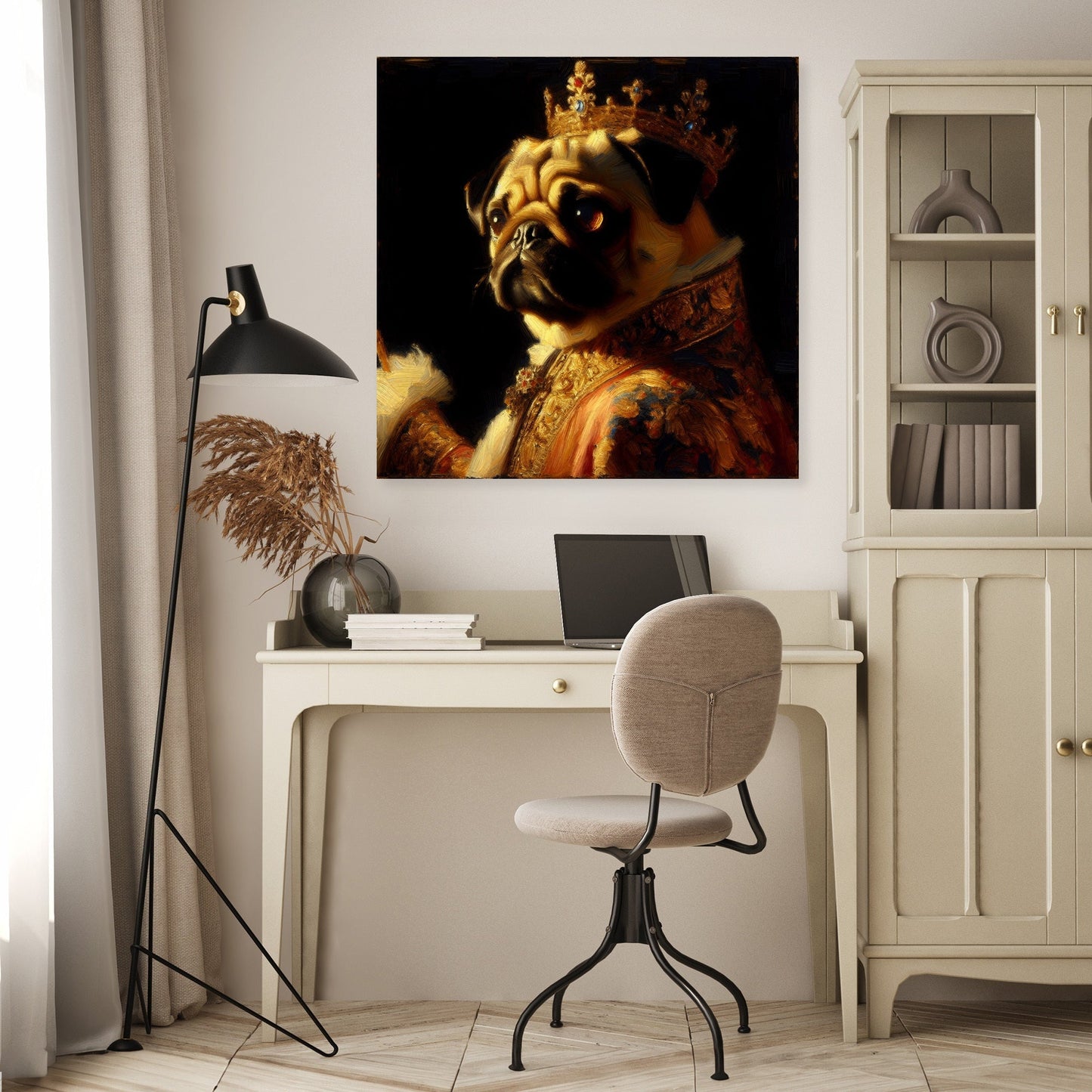 Regal Pug Majesty Canvas