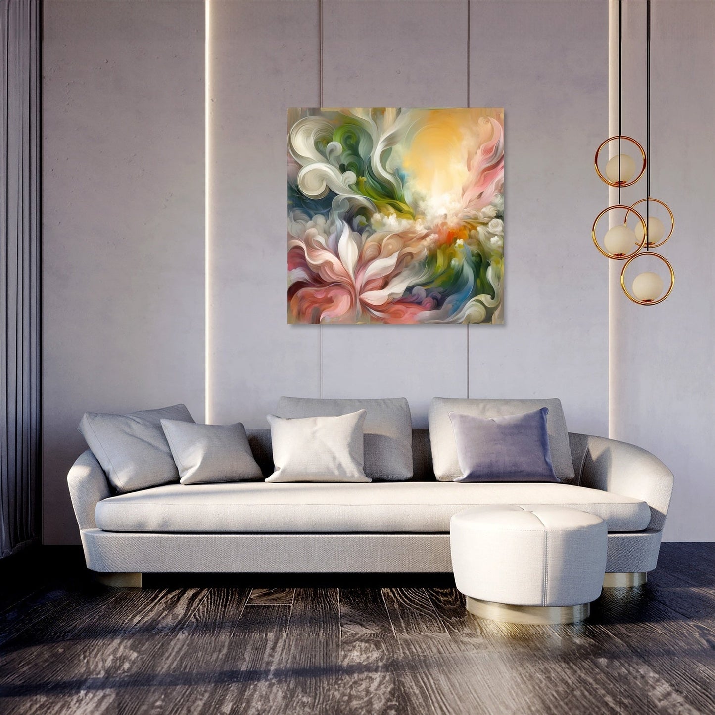 Spring Renewal Abstract Canvas