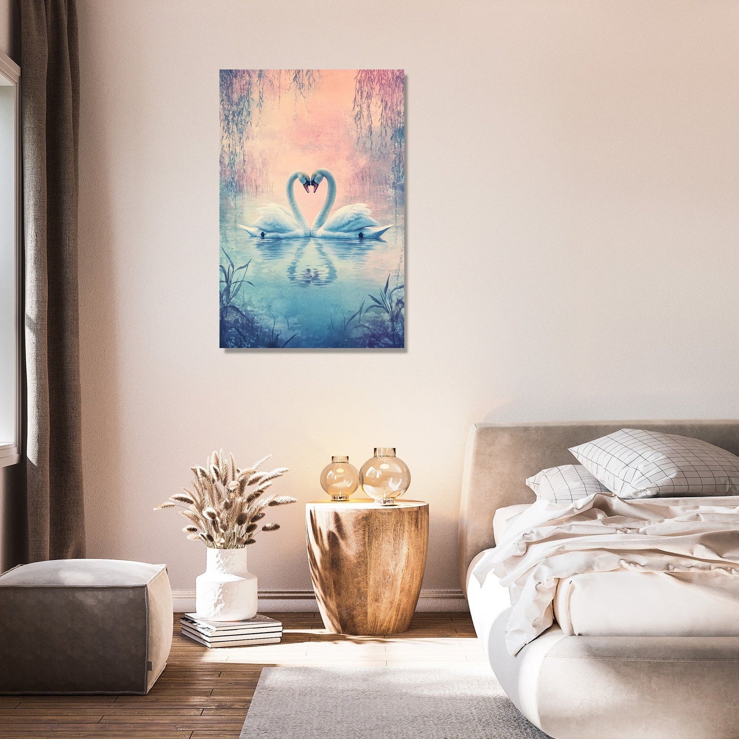 Heartfelt Swans Canvas
