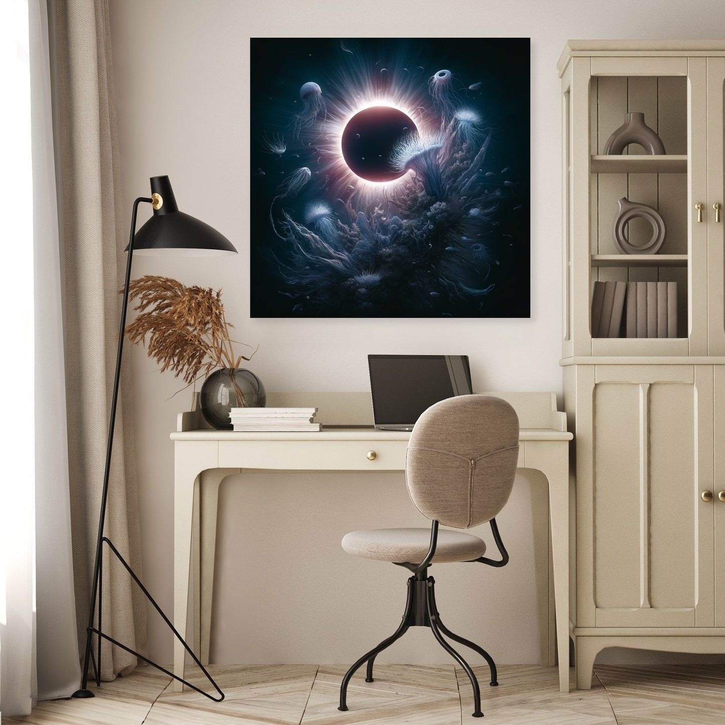 Eclipse Under the Sea Canvas