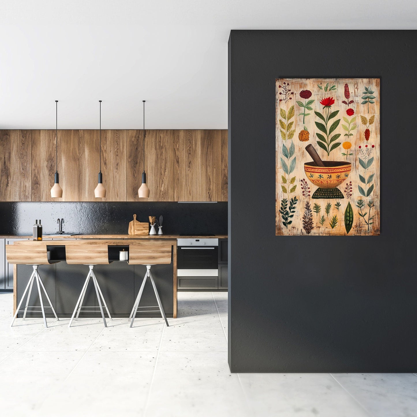 Folk Herbal Canvas