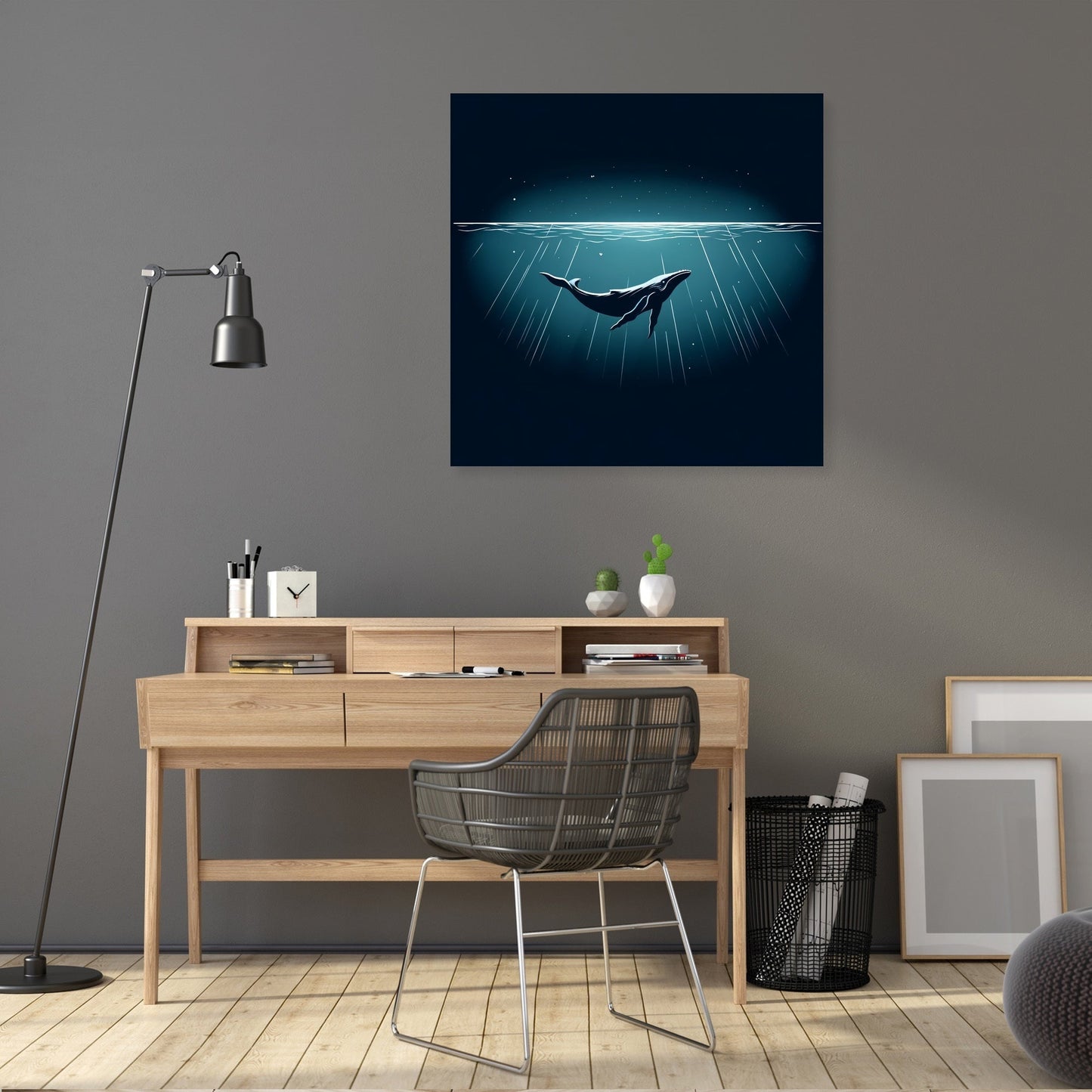 Ocean Depths in Dark Tones Canvas