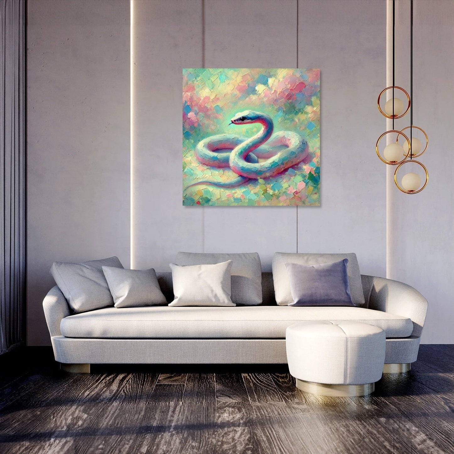 Pastel Snake Canvas