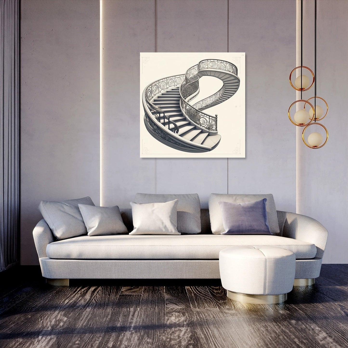 Elegant Spiral Canvas