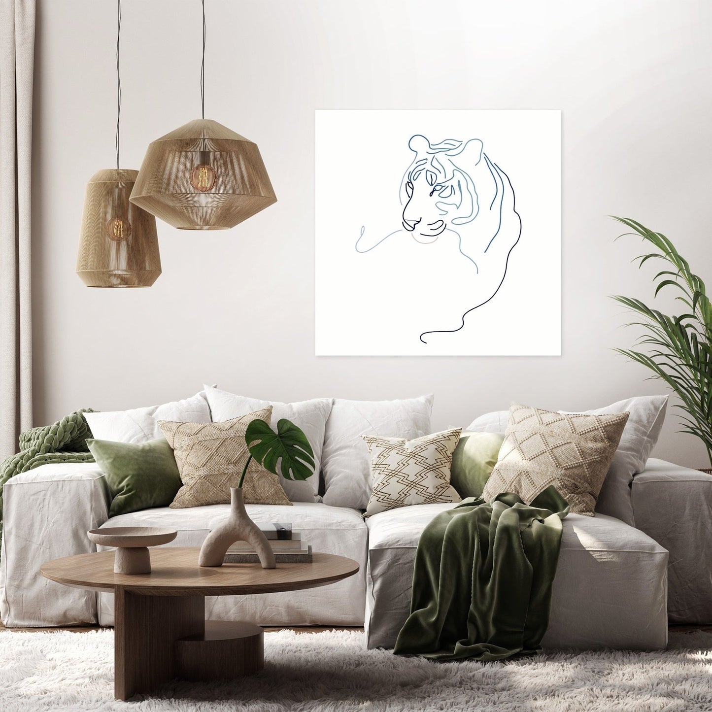 Ethereal Tiger Line Canvas