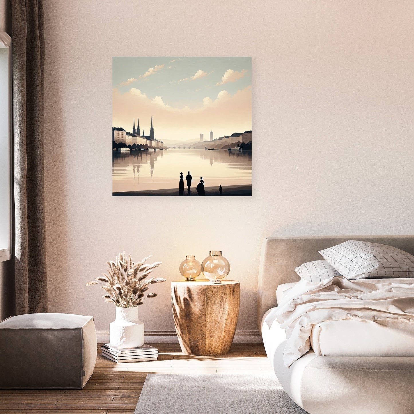 Serene Danube Minimalist Canvas
