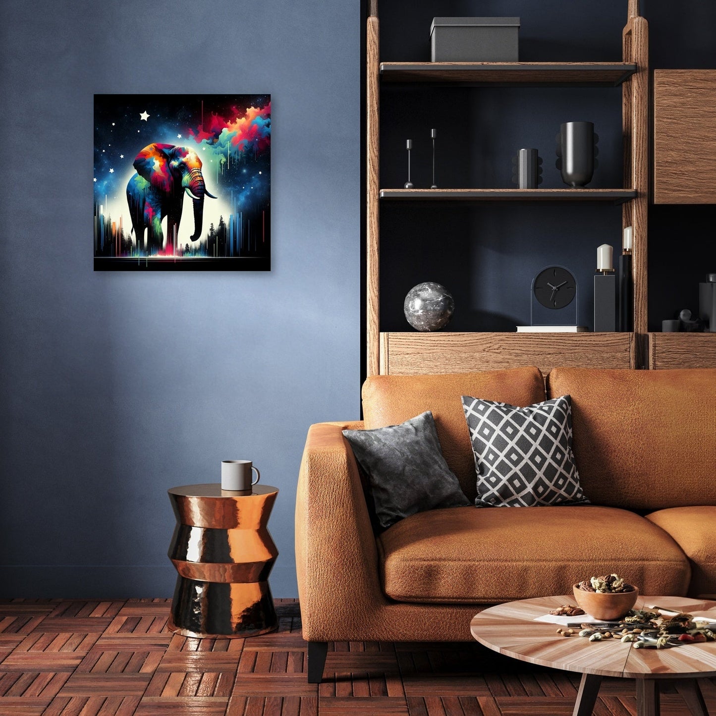 Elephant Twilight: Contemporary Splendour Canvas