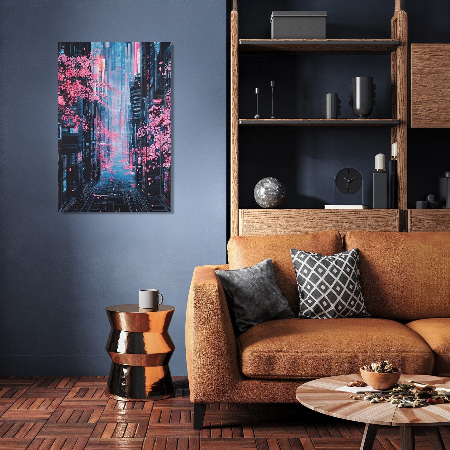 Neon Cyberspace Canvas