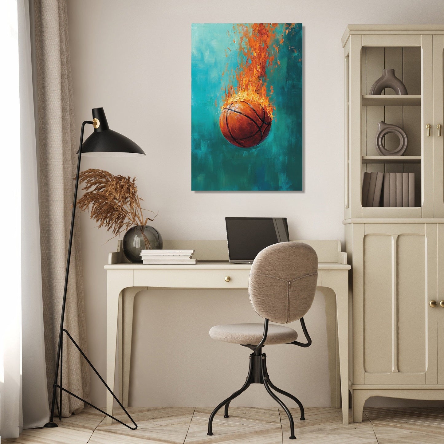 Flaming Hoop Dream Canvas