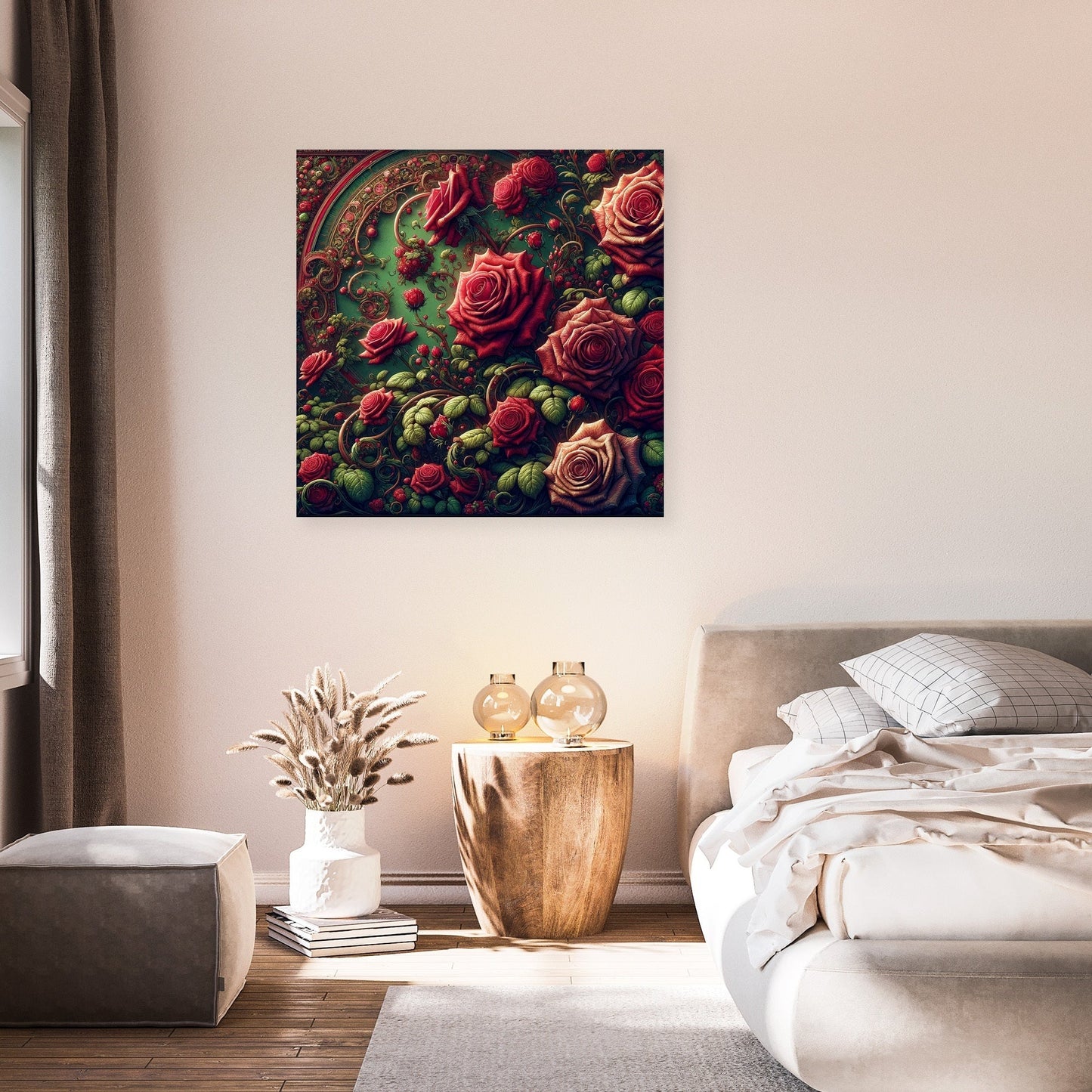 Victorian Rose Embrace Canvas