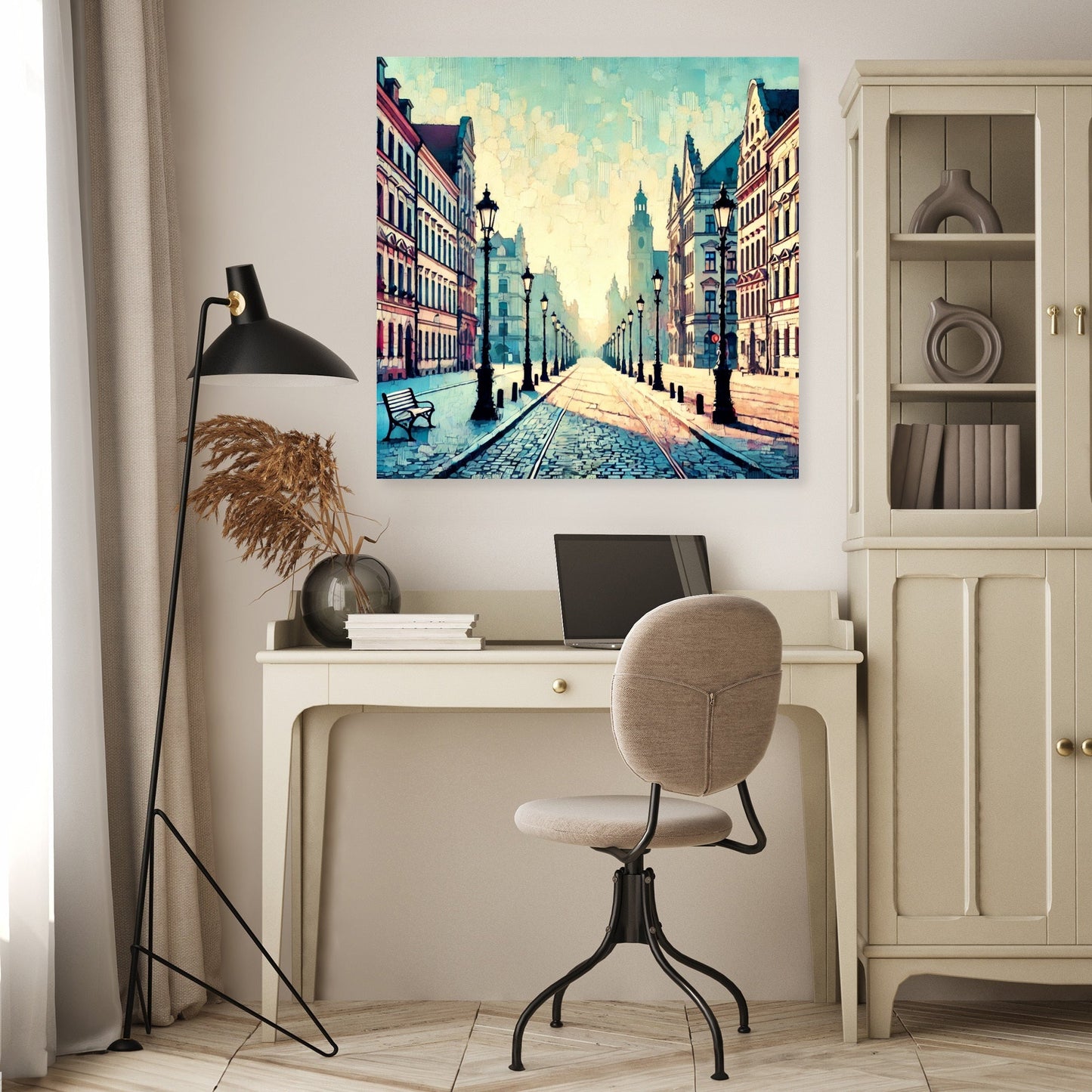 Serene Morning Old Town Canvas