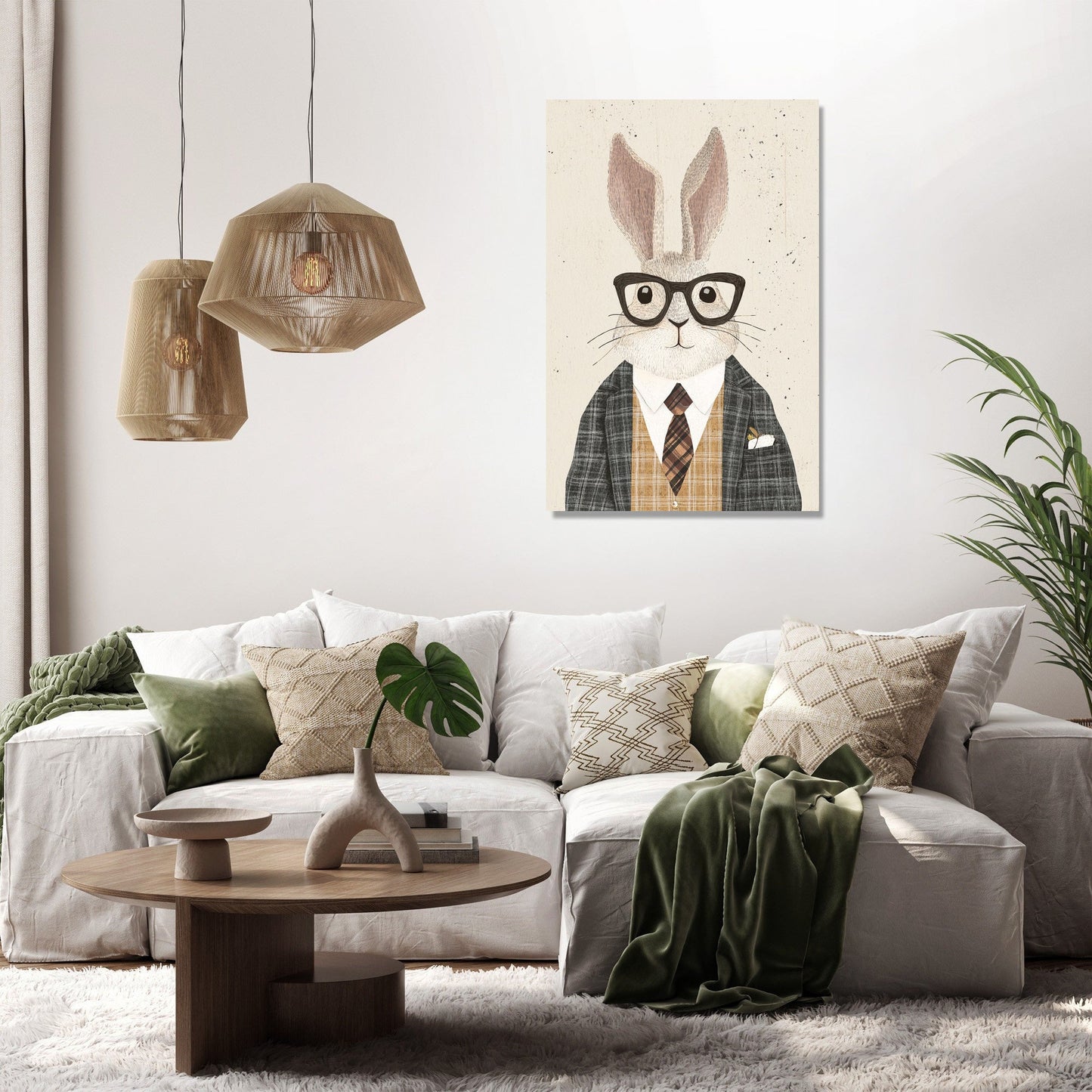 Dapper Rabbit Canvas