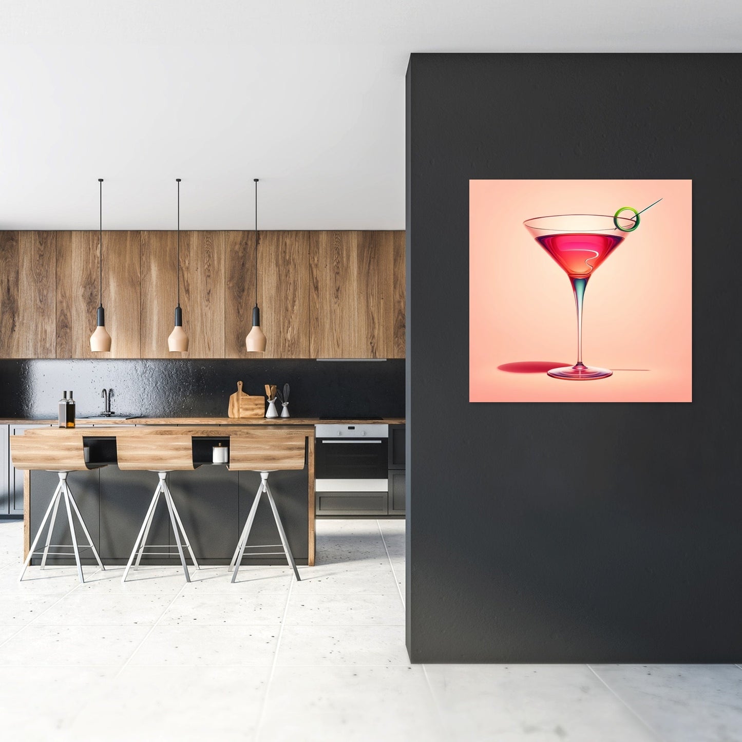 Cosmopolitan in Minimalist Style Canvas