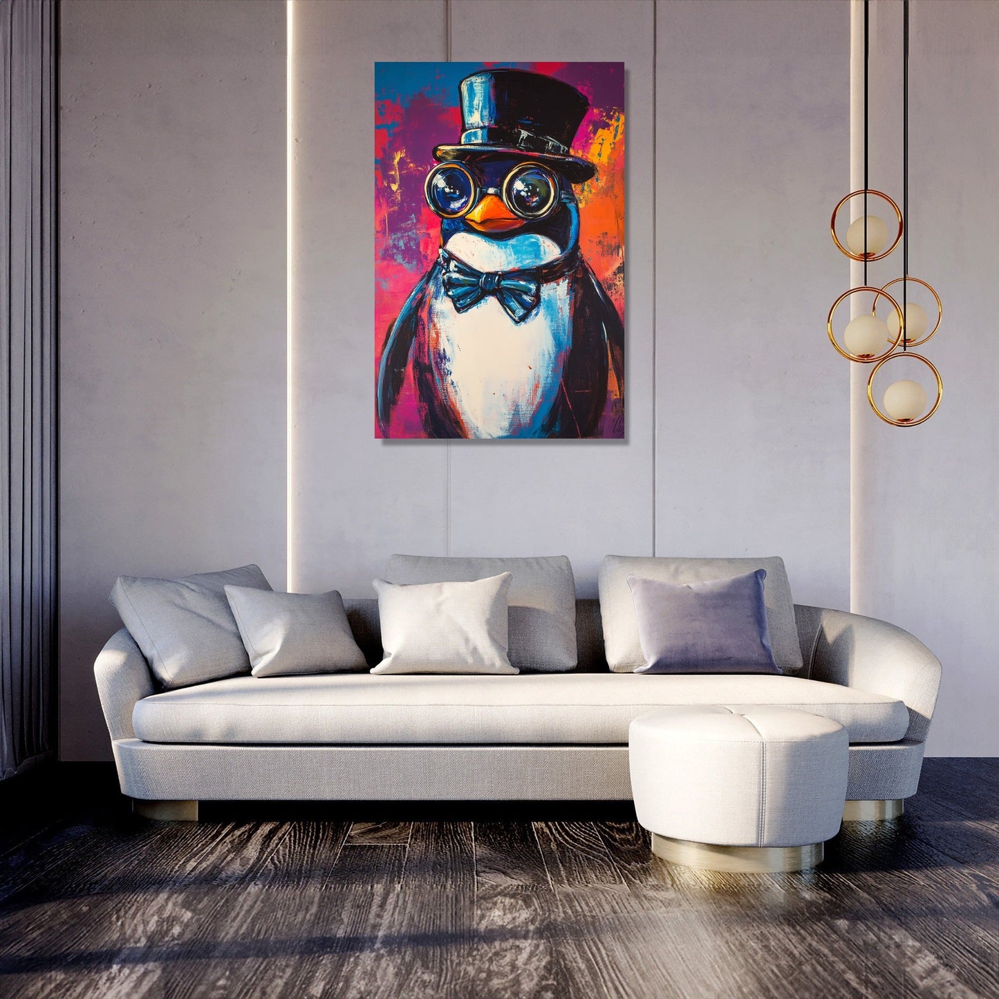 Millionaire Penguin Vision Canvas