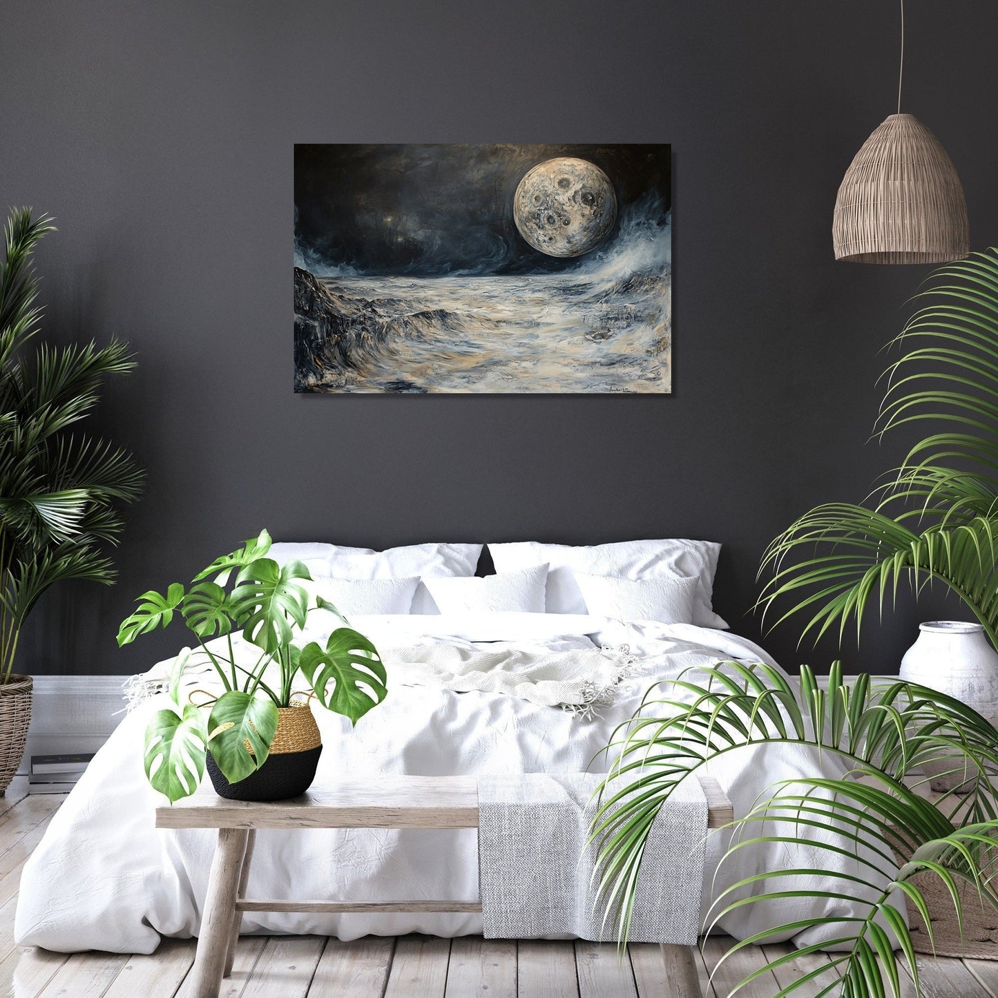 Enigmatic Earthrise Canvas