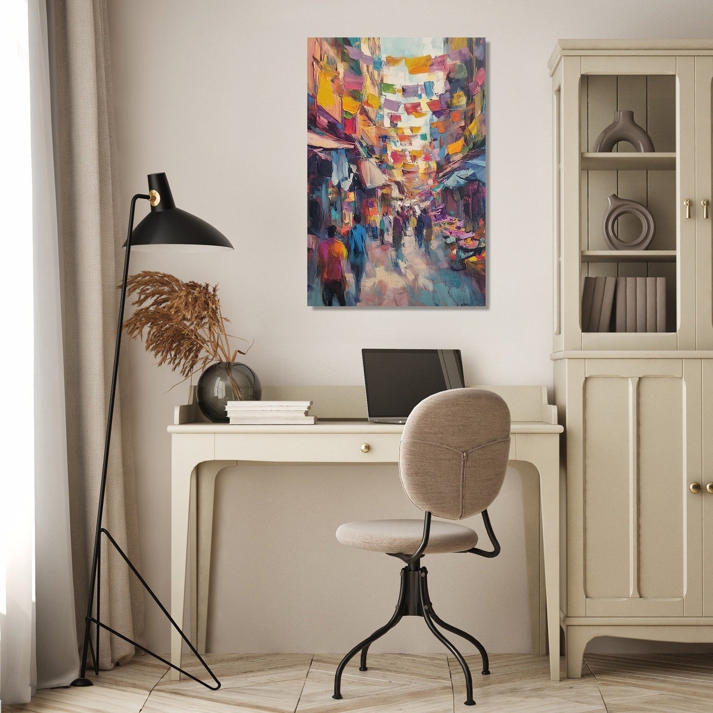 Vibrant Marketplace Canvas