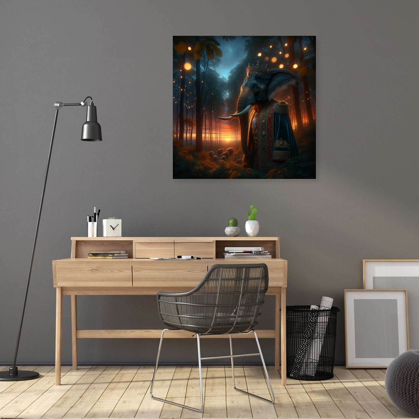 Regal Elephant Twilight Canvas