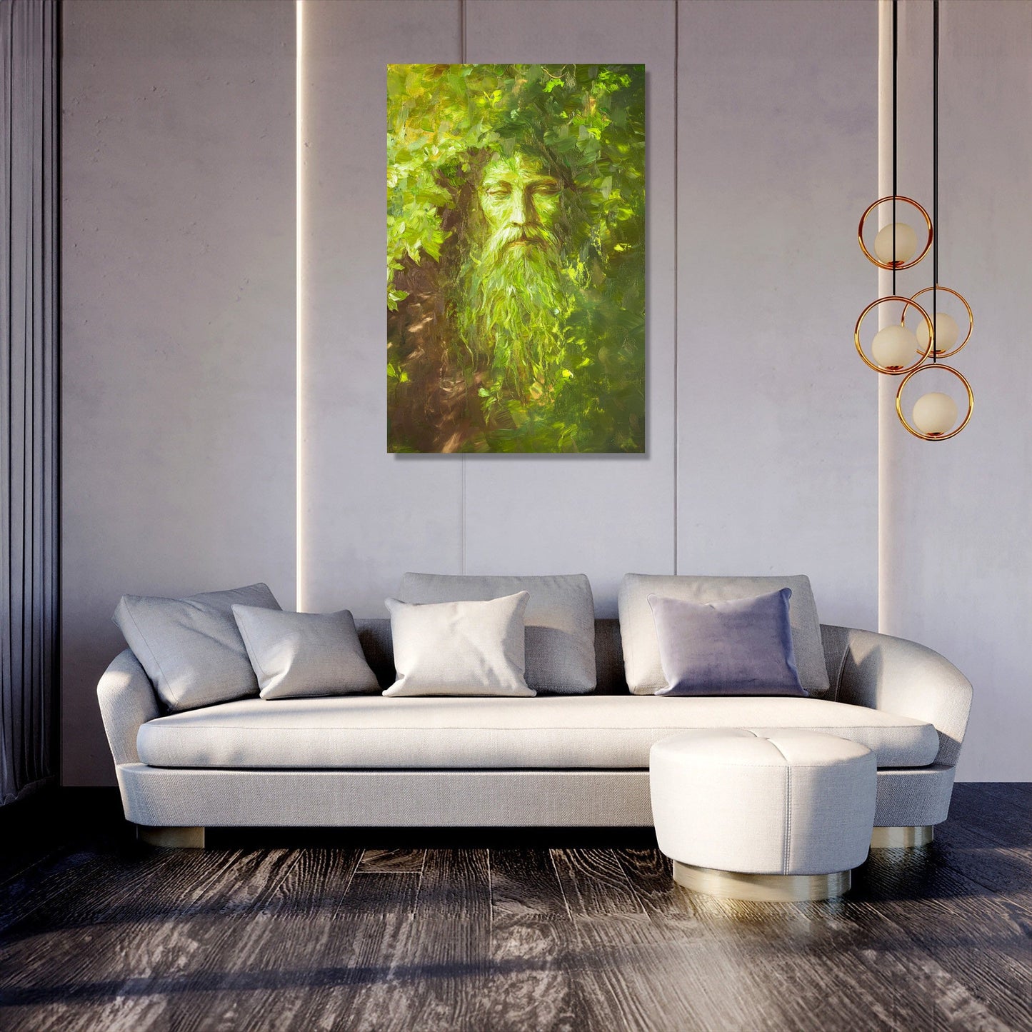 Green Man's Verdant Canvas
