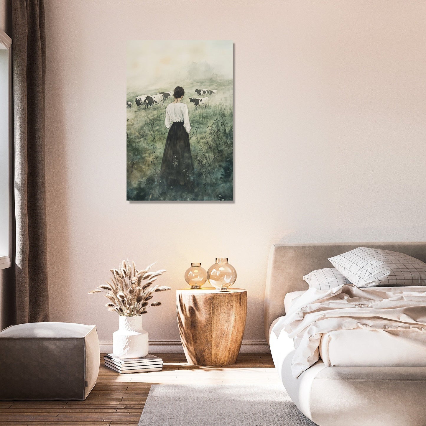 Grazing Cows Canvas