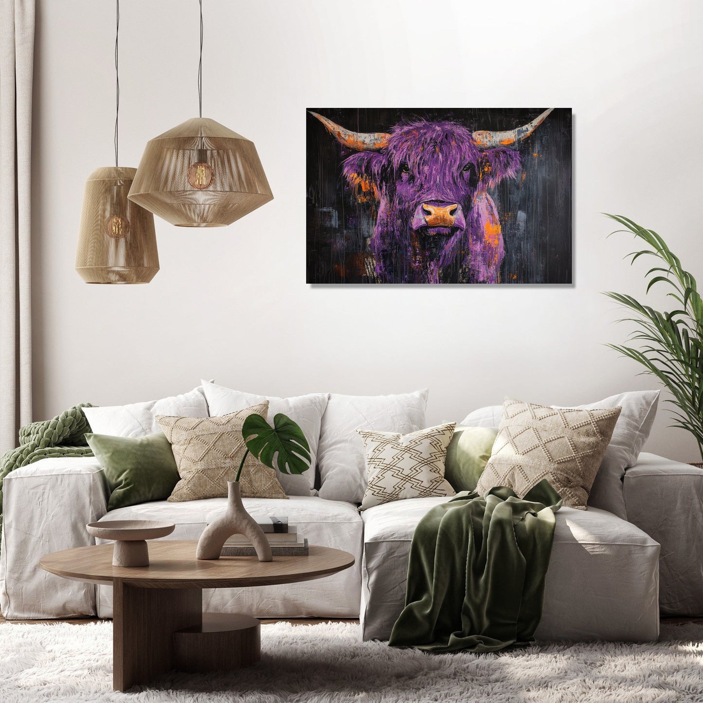 Highland Cow Majesty Canvas