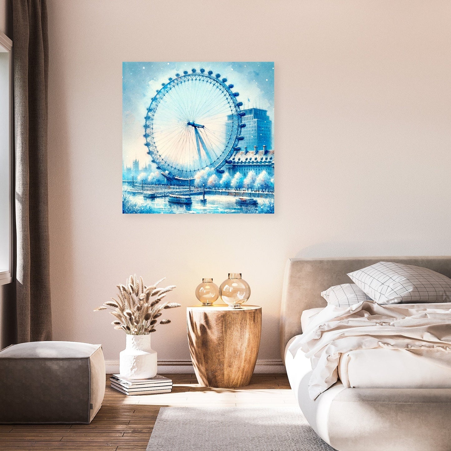 Winter's Gaze London Eye Canvas