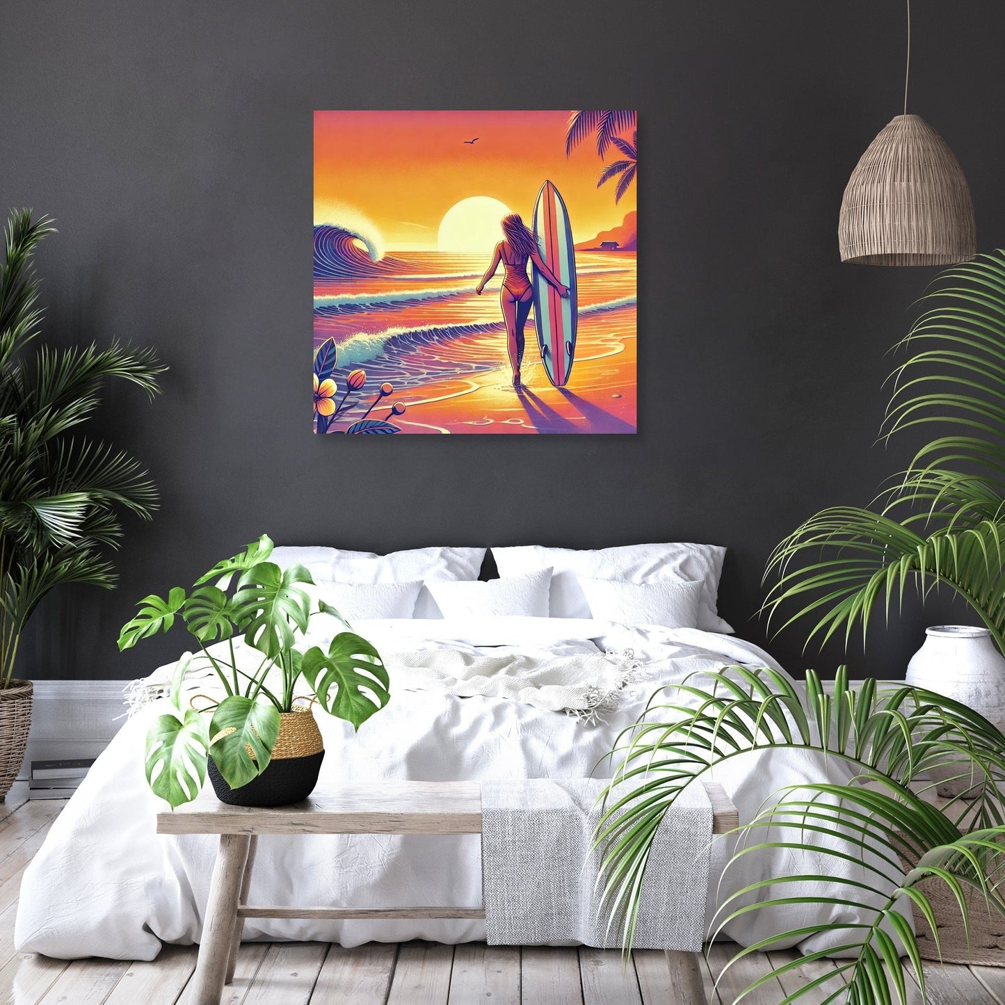 Sunset Surf Canvas